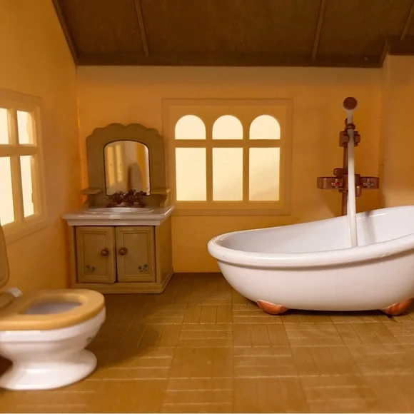 Calico Critter Red Roof Country Home ***working Lights & Extra Parts - Picture 13 of 15